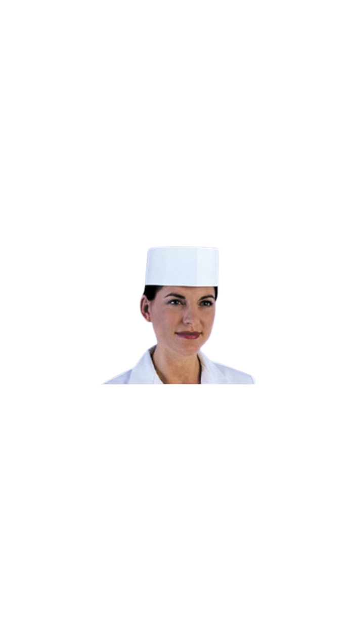 100 Calots de cuisinier "BATEAU" en papier blanc