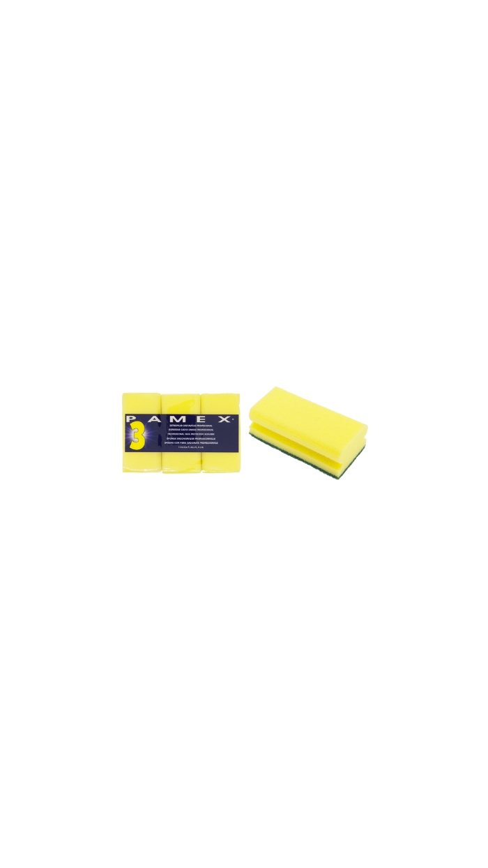 3 Éponges abrasives PRO "multi-surfaces" (14x7x4.4cm)