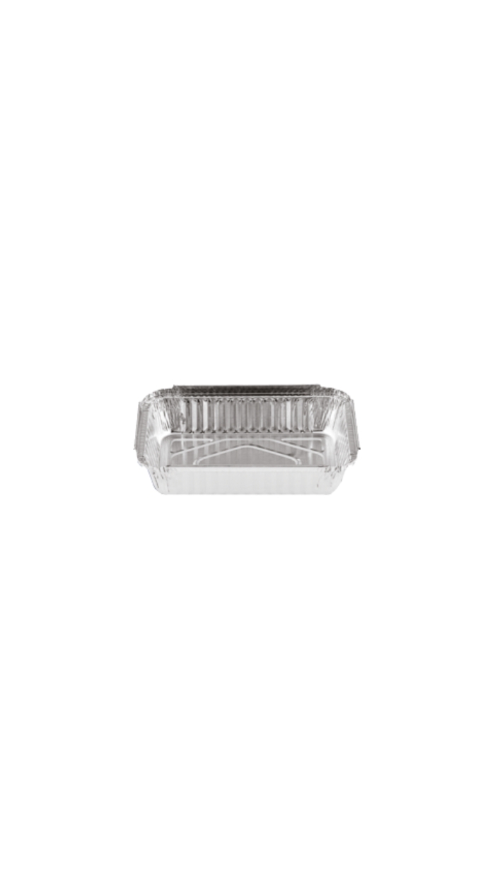 100 Barquettes "RECTANGULAIRE" + couvercles 890ml (220x158x36mm)