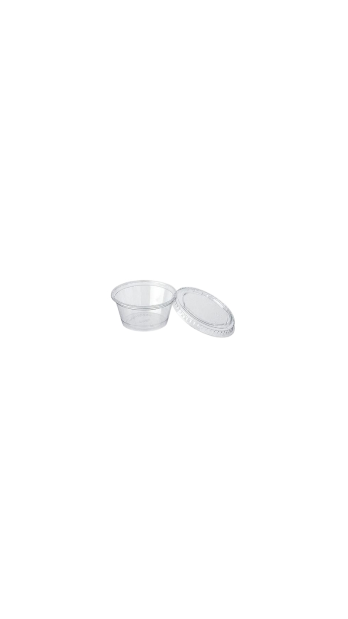 50 Saucières (230ml) en plastique jetable avec couvercle