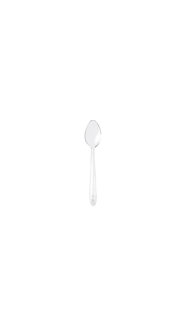 100 Cuillères à Dessert en plastique Transparent