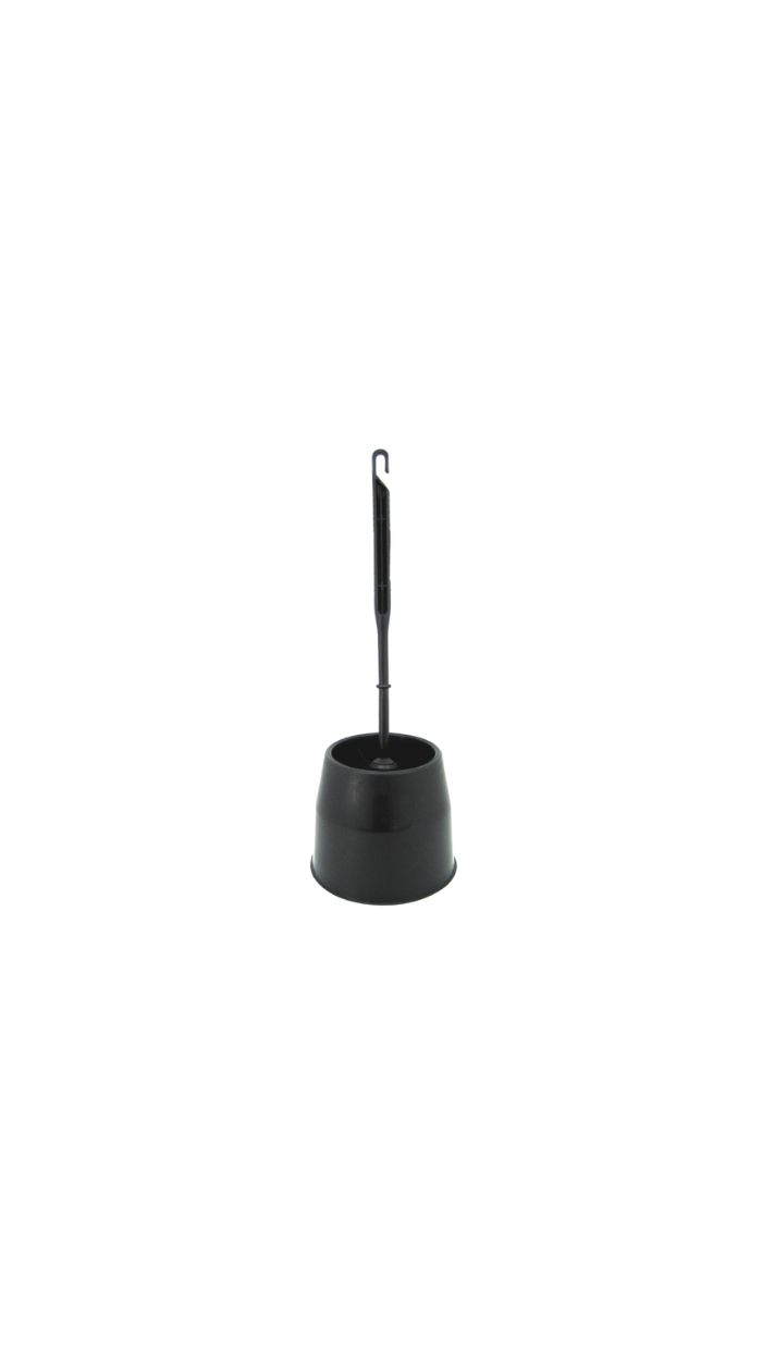 Brosse WC en plastique Ronde KUKUS, NOIR