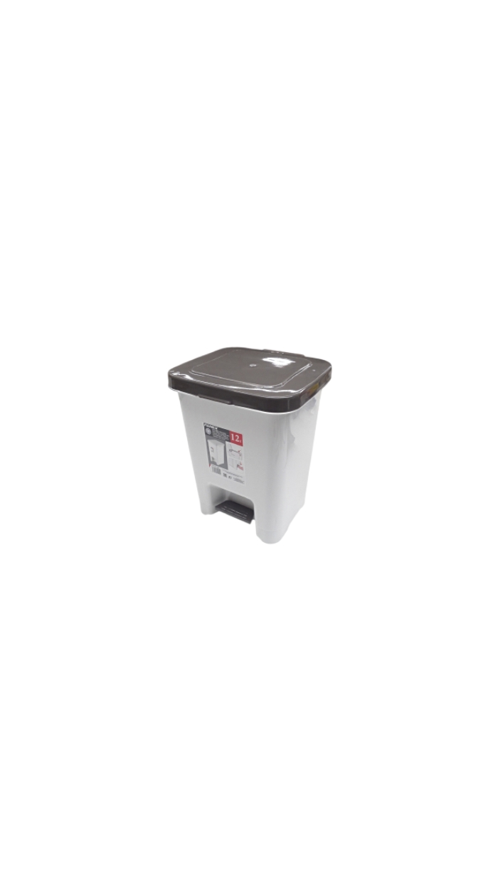 Poubelle en plastique à pédale 12L