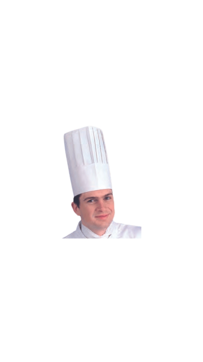 10 Toques chef cuisinier ajustableen Papier