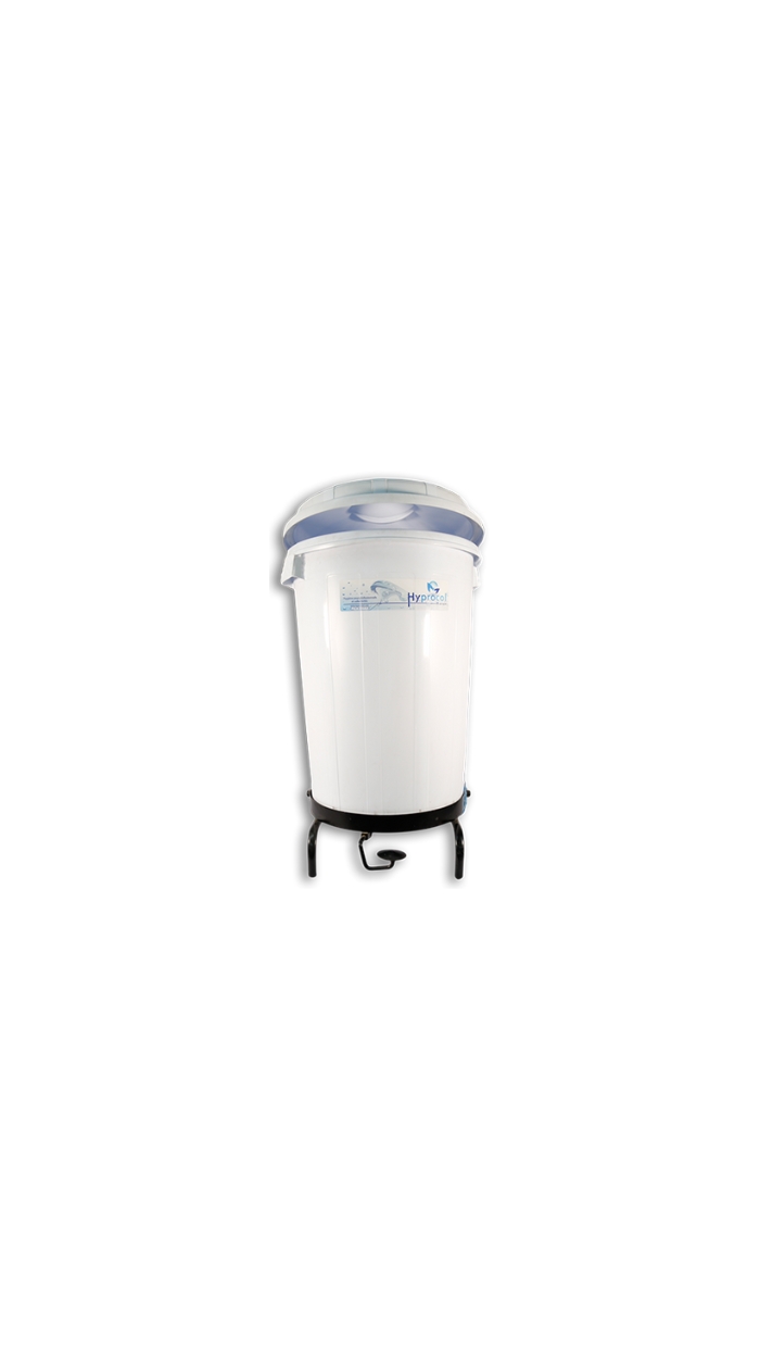 Conteneur poubelle (100L) avec roues et mécanisme à pédale