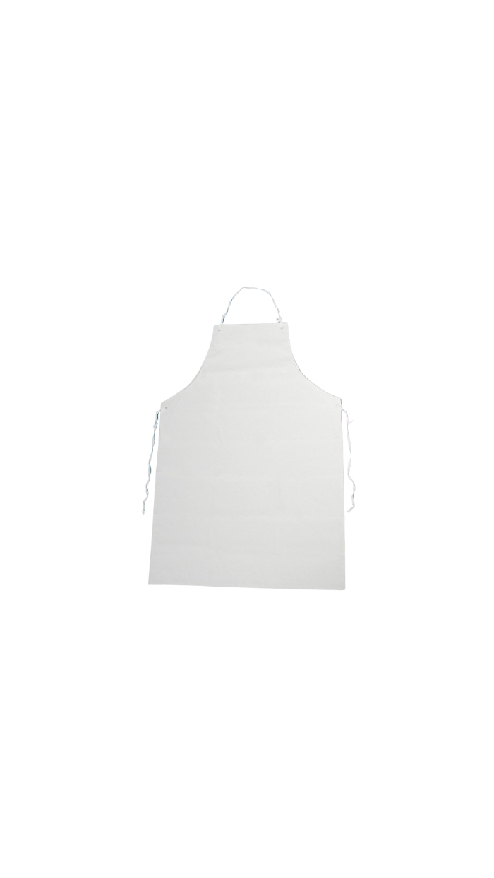 Tablier en PVC BLANC, avec fermeture