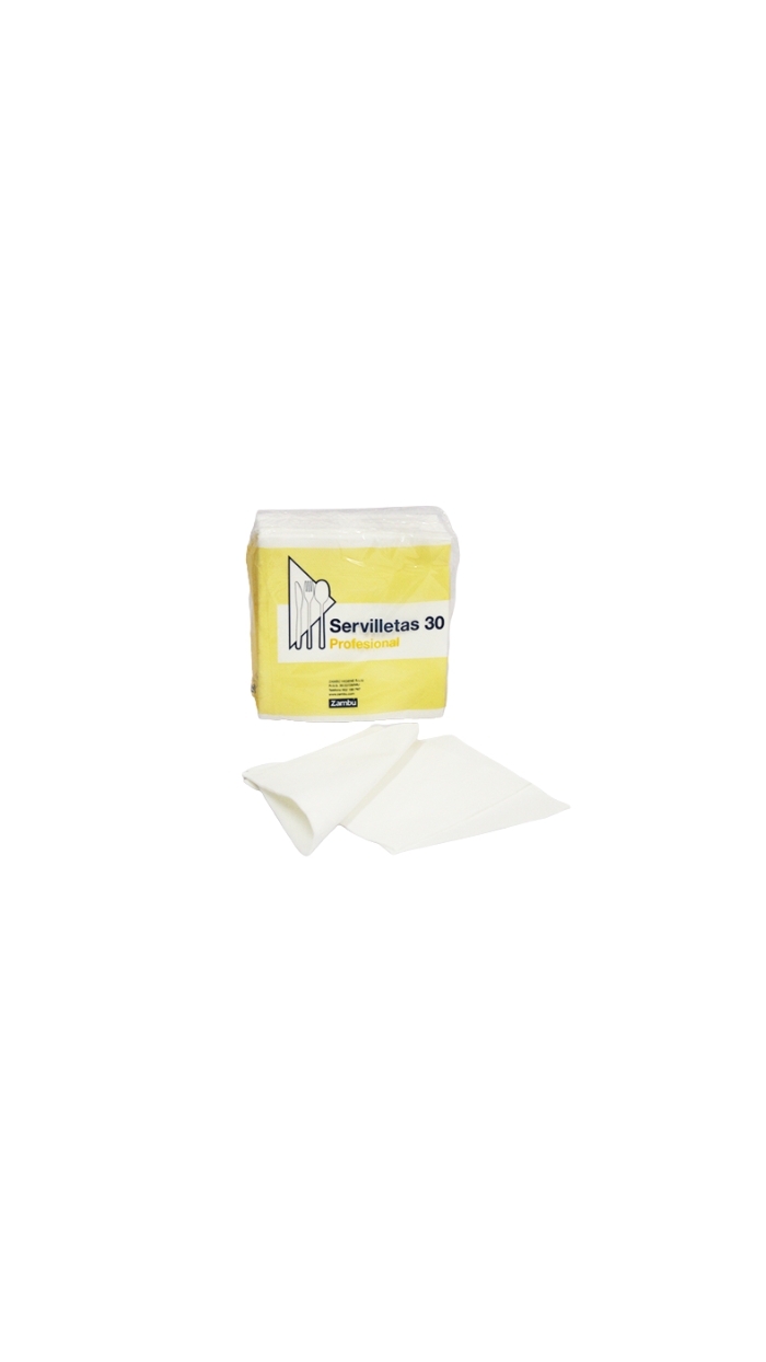 100 Serviettes Blanches (30x30) "micro perforés"