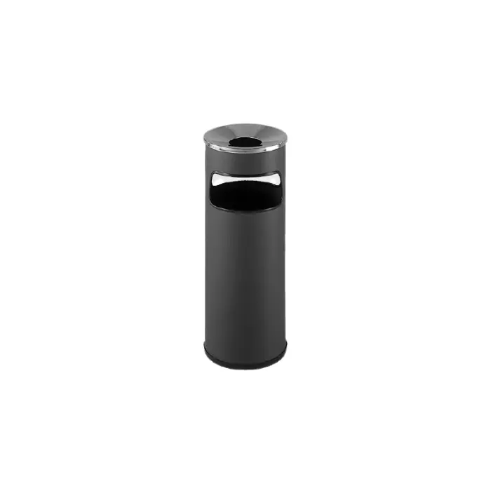 Poubelle Cendrier Ronde, Couvercle INOX, (21x63cm)