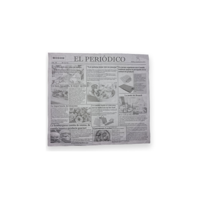 Papier Alimentaire ingraissable "NEWSPAPER" (28x34cm)