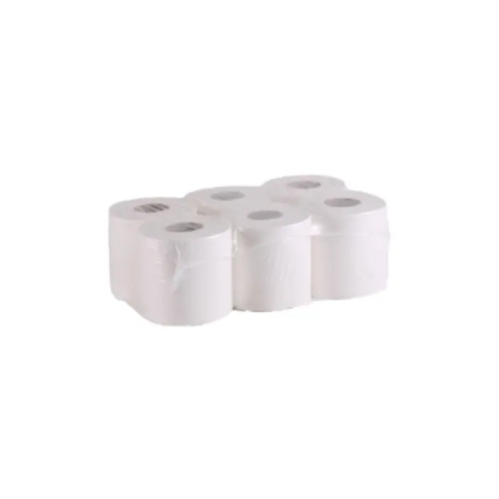 6 Bobines Essuie-Mains, 100% pâte vierge, LAMINE 800g Gaufré, 2 plis