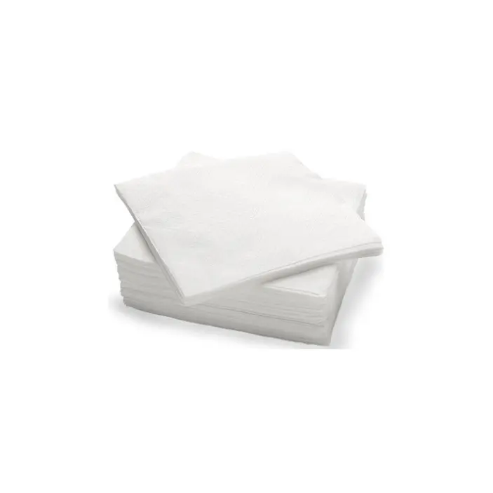 50 Serviettes Blanches (33x33) Punta Punta