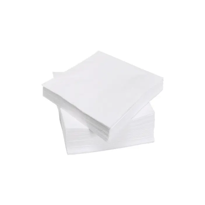 100 Serviettes Blanches (30x30) "PERSONNALISÉES" 1plis, 60p, 1COL