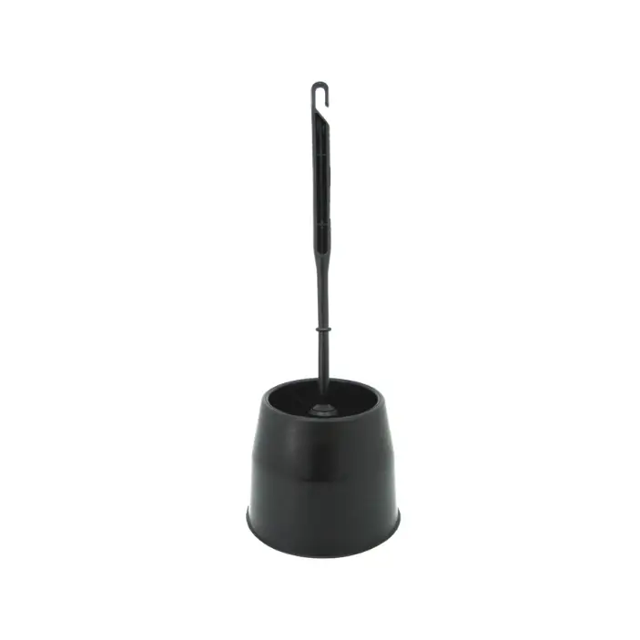 Brosse WC en plastique Ronde KUKUS, NOIR