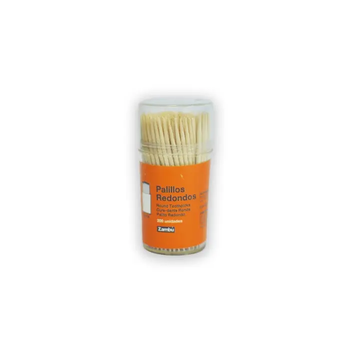 3 Boites de 200 Cure-Dents (6,1cm) ronds en bois
