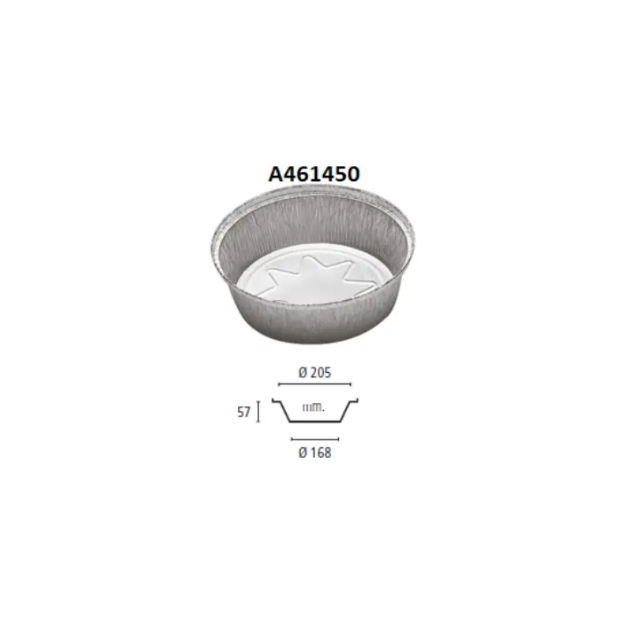 100 Barquettes "RONDE" avec couvercle 1450ml (205x57)
