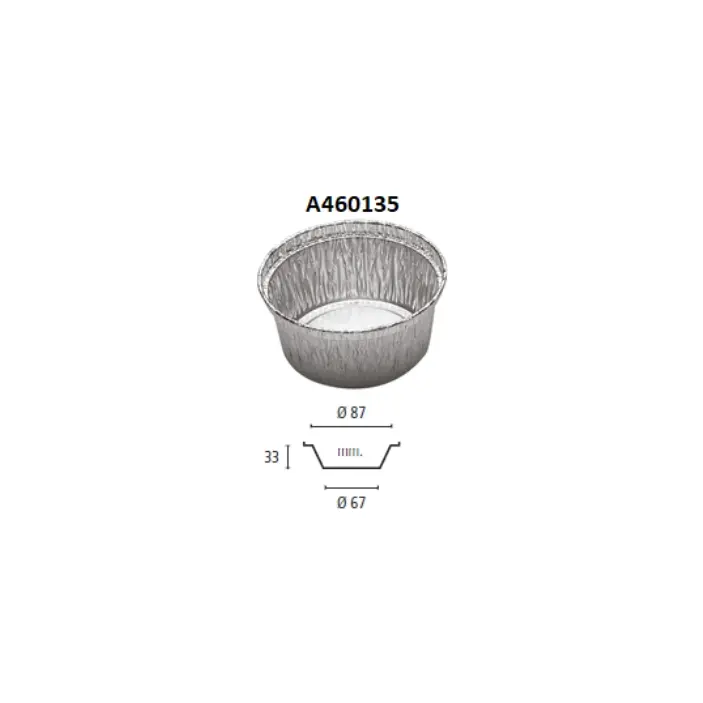 100 barquettes DESSERT "RONDE" 135ml (87x33)
